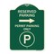 Signmission Reserved Parking Permit Parking with Symbol and Right Arrow Aluminum Sign, 24" x 18", G-1824-23144 A-DES-G-1824-23144 - alternate 1